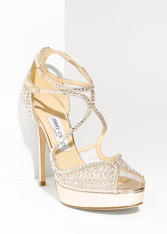 Jimmy Choo Fairview Crystal Embellished Sandal - Lyst