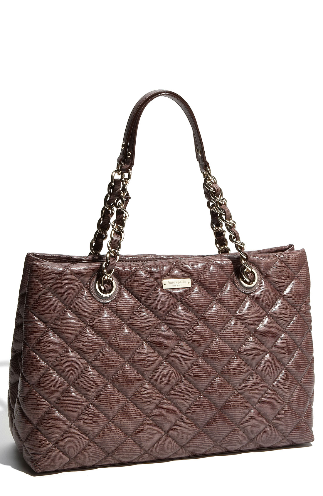 grey quilted shoulder bag