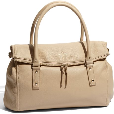 Kate Spade Cobble Hill  Leslie Leather Satchel in Beige (palamino) - Lyst