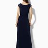 Lauren By Ralph Lauren Beaded Capsleeved Gown in Blue (navy) - Lyst