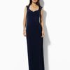 Lauren By Ralph Lauren Beaded Capsleeved Gown in Blue (navy) - Lyst
