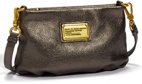 Marc By Marc Jacobs Classic Q  Percy Crossbody Bag in Gold (pewter) - Lyst