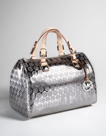 Michael by Michael Kors Grayson Large Monogram Satchel Handbag - Lyst