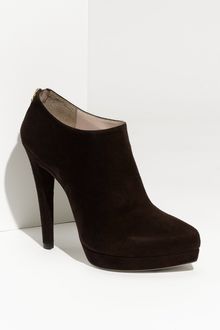 Miu Miu Pointed Toe Suede Platform Bootie - Lyst