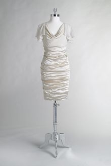 Nicole Miller Draped Cocktail Dress - Lyst