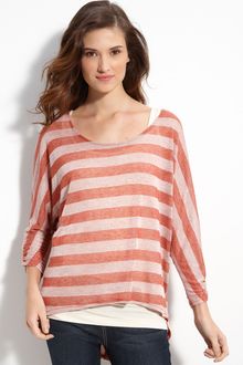 Olivia Moon Button Back Stripe Dolman Sleeve Top - Lyst