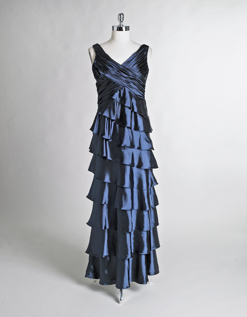tiered navy dress