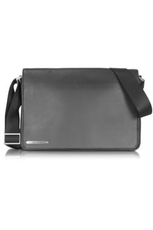 Porsche Design Black Leather Messenger Bag - Lyst