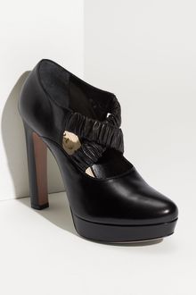 Prada Crisscross Strap Platform Pump - Lyst