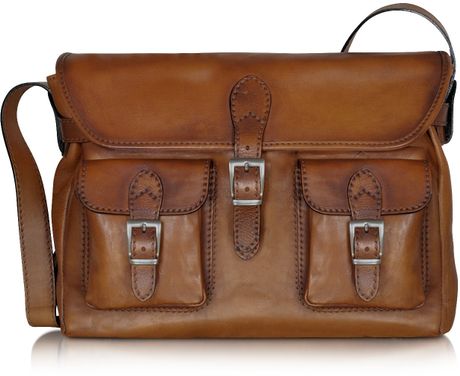 Pratesi Large Leather Crossbody Bag in Brown for Men | Lyst