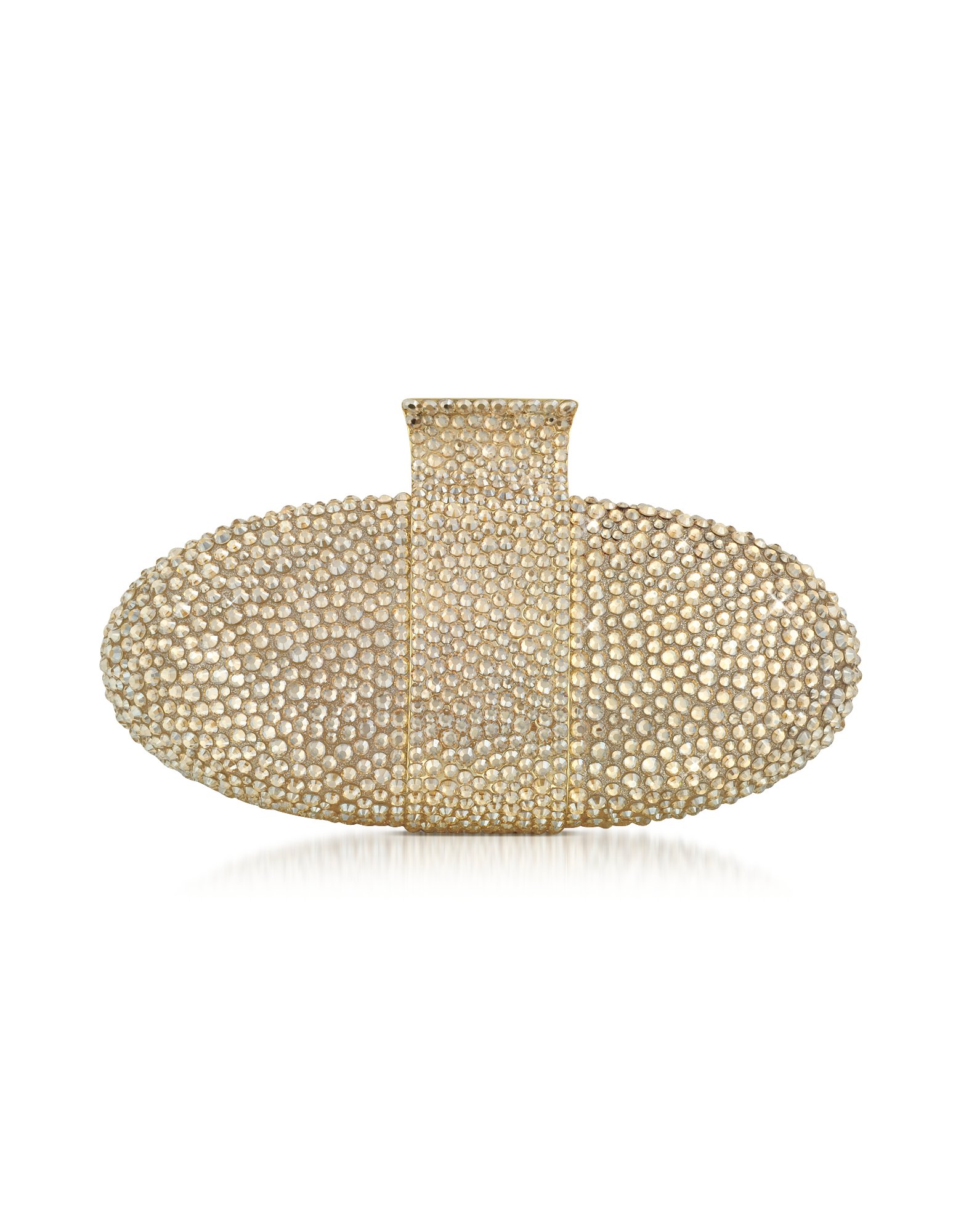 round gold clutch