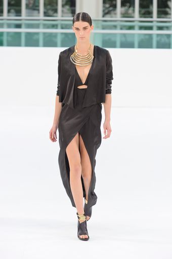 Sass And Bide Spring 2012 Black Cut-Out Dress - Lyst