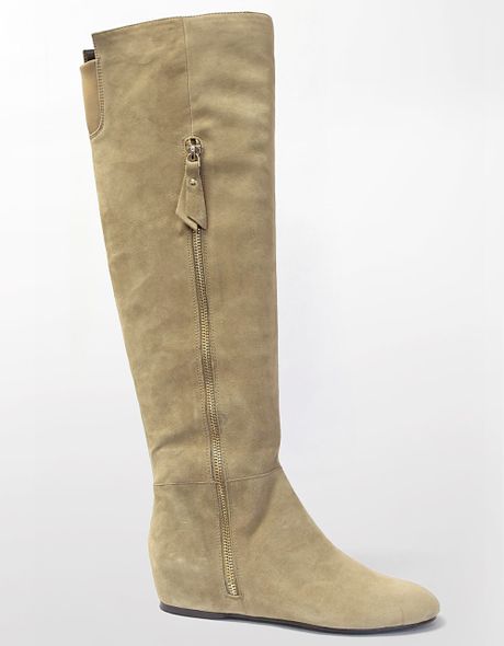 brown suede tall boots