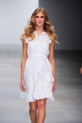 Issa Spring 2012 Sleeveless Eyelet Dress with Tie Waist Belt