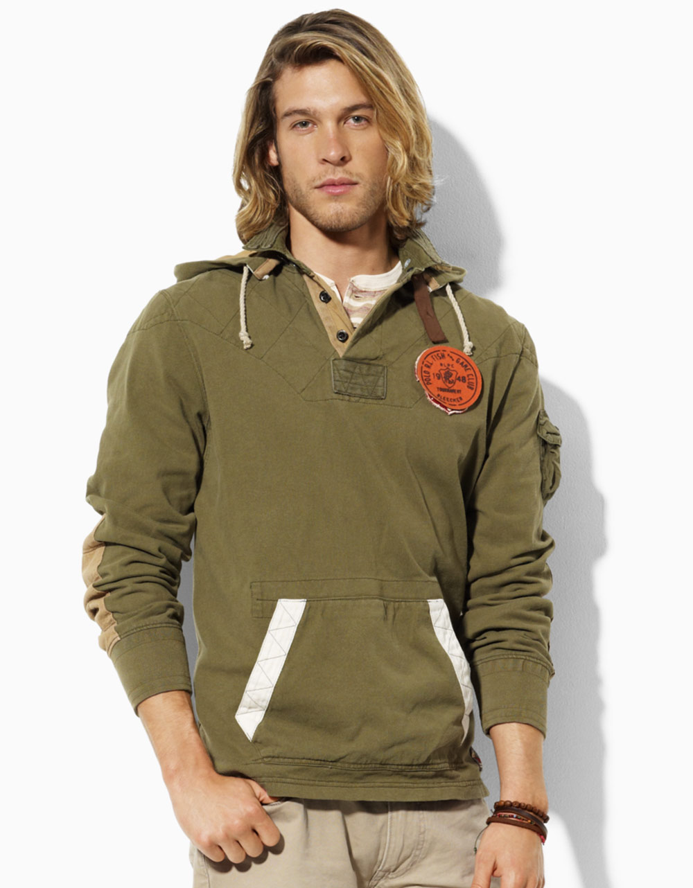 polo ralph lauren olive green hoodie