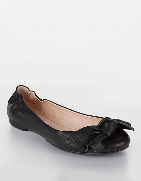 Steve Madden Kortship Leather Flats in Black (black leather) | Lyst