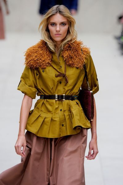 Burberry Prorsum Spring 2012 Raffia Collar In Orange in Orange - Lyst