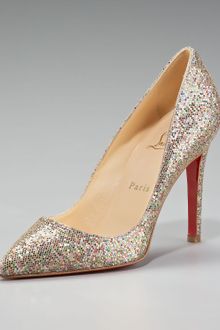 Christian Louboutin Pigalle Glittered Pointed-toe Pump - Lyst
