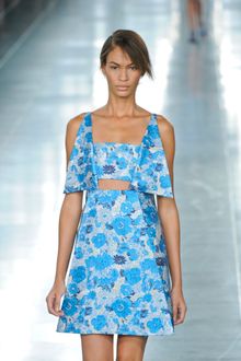Christopher Kane Spring 2012 Blue Flower Print Mini Cocktail Dress  - Lyst