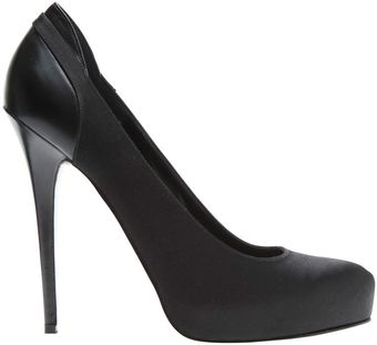 Eastland Satin and Leather Platform Pumps - Lyst