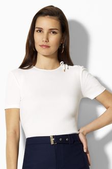 Lauren by Ralph Lauren Carol Crew-neck T-shirt - Lyst