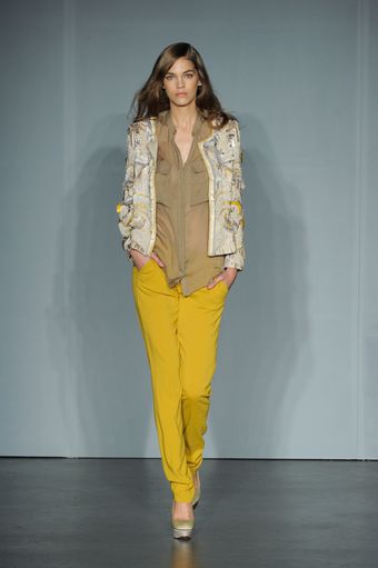 Matthew Williamson Spring 2012 Mustard Pants - Lyst