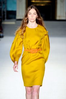Roksanda Ilincic Spring 2012 Mustard Satin Dress - Lyst