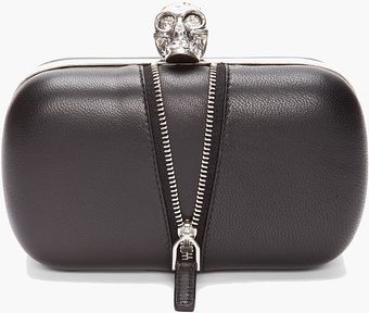Alexander McQueen Zip Detail Box Clutch - Lyst