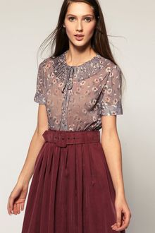 ASOS Collection Asos Floral Pleated Blouse - Lyst