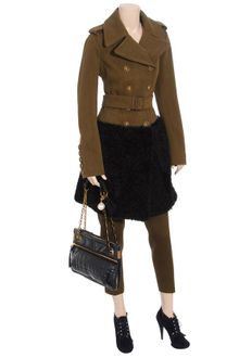 Burberry Prorsum Two-tone Military Coat - Lyst