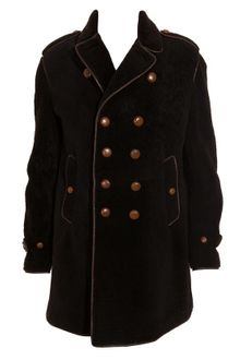 Burberry Prorsum Double-breasted Shearling Coat - Lyst