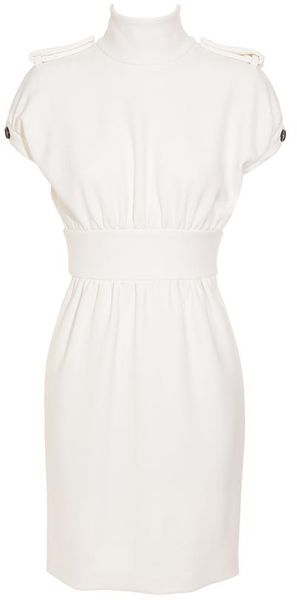 Burberry Prorsum Optic White Neoprene Dress - Lyst