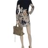 Cacharel Illustrated Woolsilk Dress in Blue (blue white) - Lyst