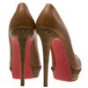 Christian Louboutin Lady Indiana Braided Leather Platform Pumps in Brown - Lyst