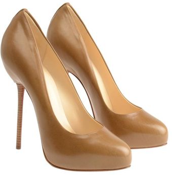 Christian Louboutin Big Stack Leather Court Shoes - Lyst