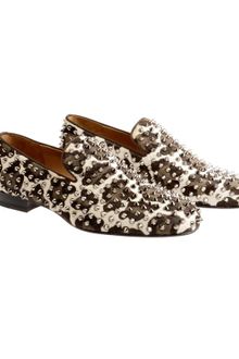 Christian Louboutin Rollerboy Spiked Calf Hair Slipper Shoes - Lyst