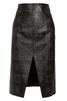 Christopher Kane Printed Leather Pencil Skirt - Lyst