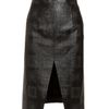 Christopher Kane Printed Leather Pencil Skirt in Gray (grey) - Lyst