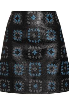 Christopher Kane Printed Leather Mini-skirt - Lyst
