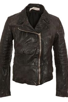 Golden Goose Deluxe Brand Aged Leather Biker Jacket - Lyst