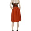 House Of Holland Harris Tweed Pleated Skirt in Orange - Lyst