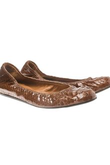 Lanvin Python Ballerina Pumps - Lyst