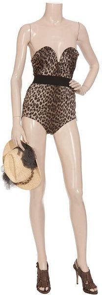 Lanvin Leopardprint Swimsuit in Animal (leopard) - Lyst