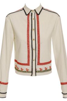 Meadham Kirchhoff Clarice Silk Shirt with Lace Embroidery - Lyst