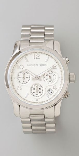 Michael Kors Jet Set Sport Watch in Silver - Lyst