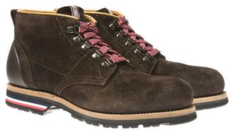 Moncler Washed Suede Boots - Lyst