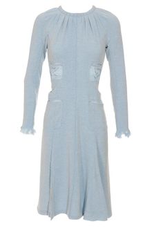 Nina Ricci Crepe Wool-blend Dress - Lyst