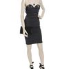 Preen Peep Strapless Dress with Lace Bust in Black (grey) - Lyst