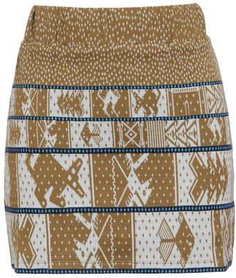  Printed Cotton and Wool-blend Mini-skirt 