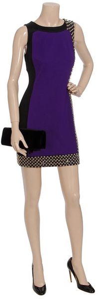 Versace Dress with Beaded Trim - Lyst